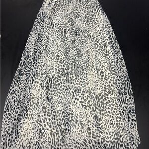 Pinky Black and White Animal Print Maxi dress